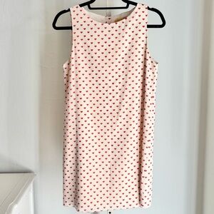 Alice + Olivia Sleeveless Mini Heart Print Button Ruffle Back Dress, XS